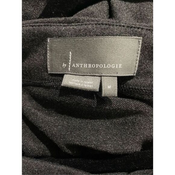 Medium, Anthropologie gray boat neck midi dress with front slit. - Picture 8 of 10